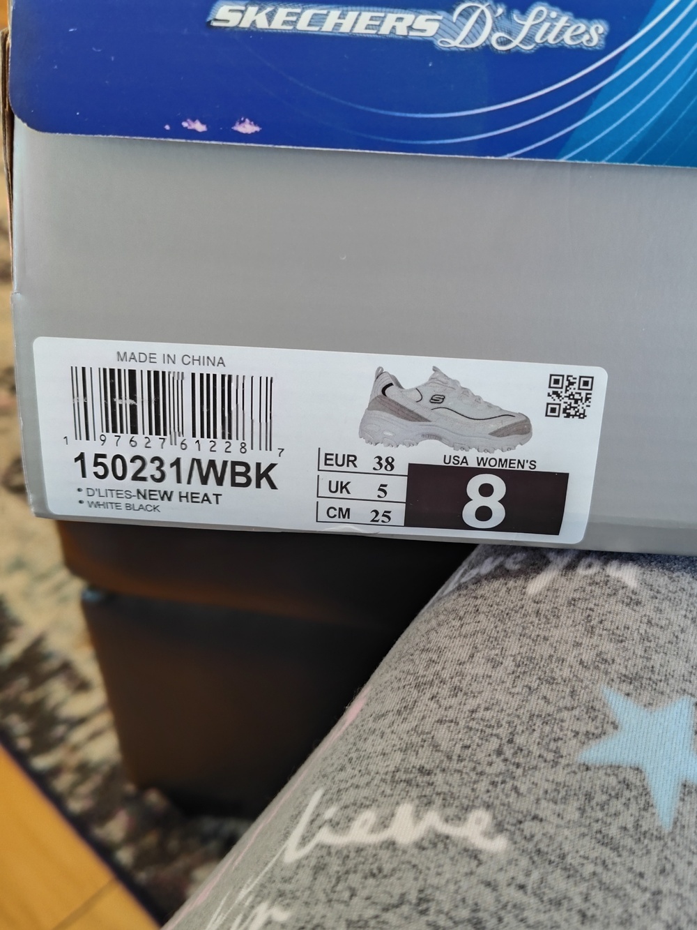 Skechers D'Lites, size 8, White & Tan - Picture 7 of 9
